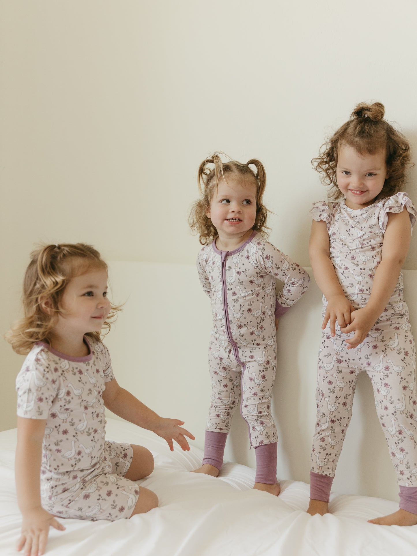 Sweet Geese | Bamboo Zipper Pajamas