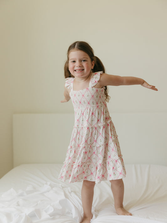 Berry Darling | Smocked Twirl Dress
