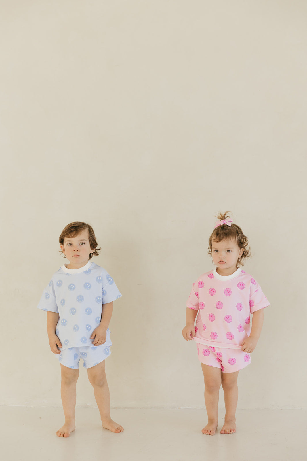 Blue Smiley | Daywear Terry Shorts Set