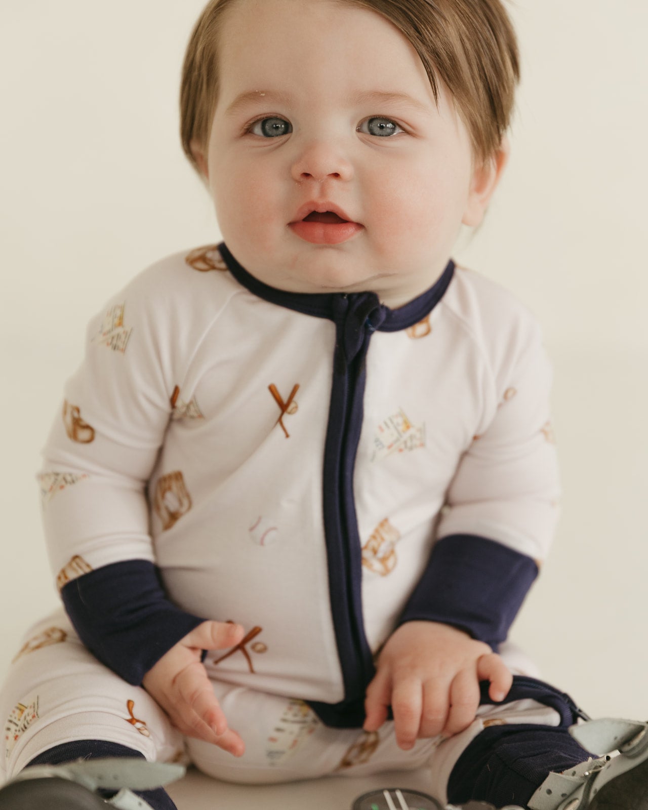 Baseball | Bamboo Zipper Pajamas