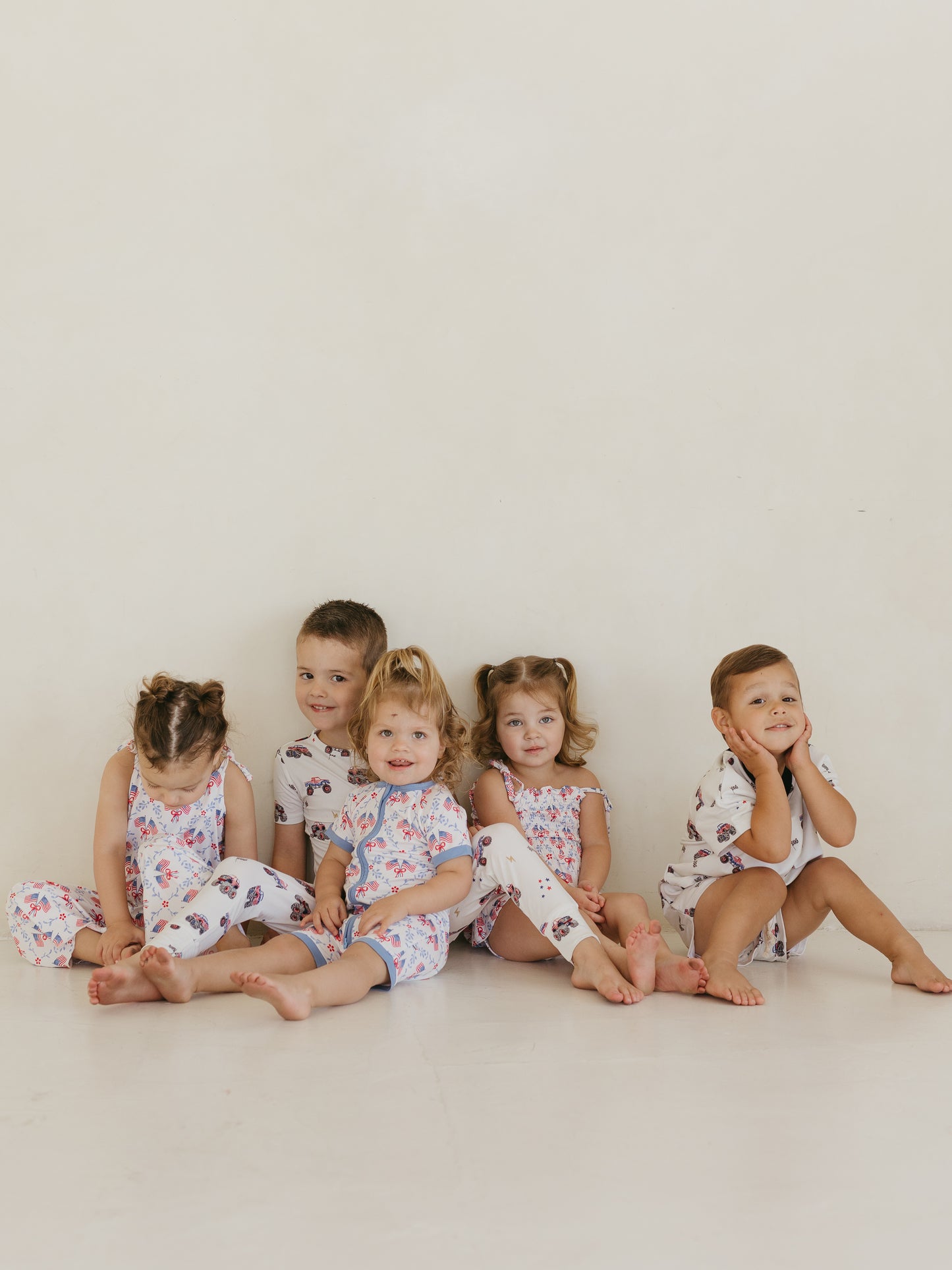 Red, White & Vroom | Terry Short Set