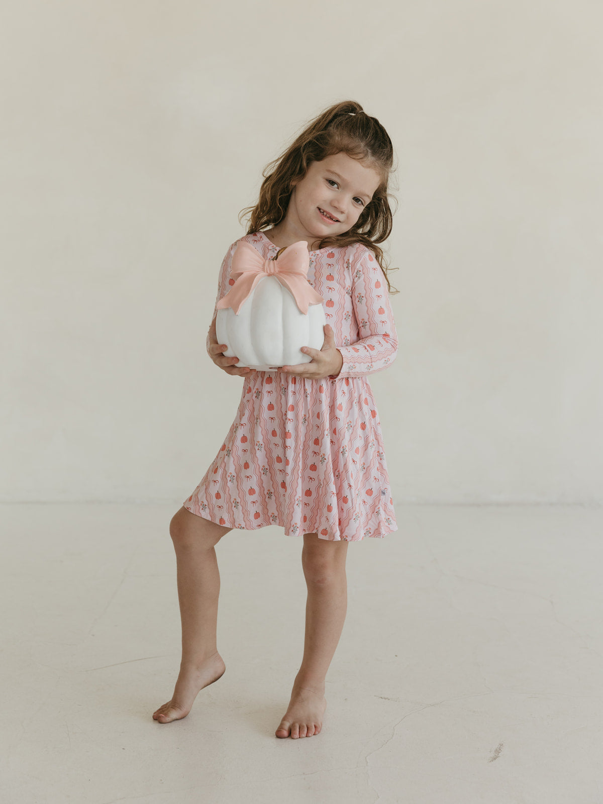 Pumpkin Patch | Long Sleeve Twirl Dress