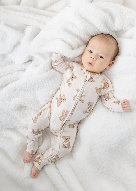 Valentine Bears | Bamboo Zip Pajamas