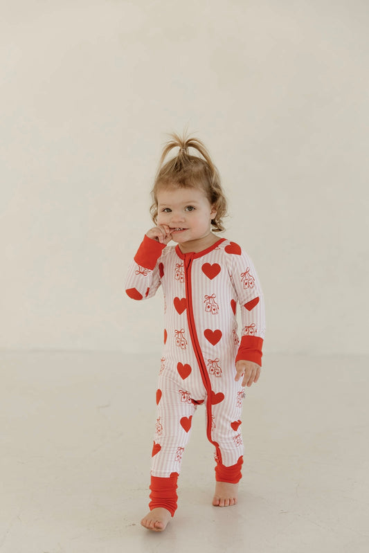 Ace of Hearts | Bamboo Zipper Pajamas