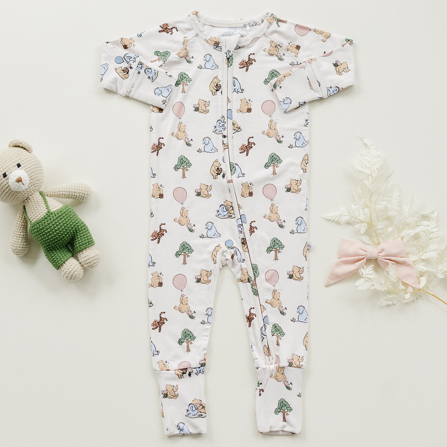 Pooh | Bamboo Zip Romper