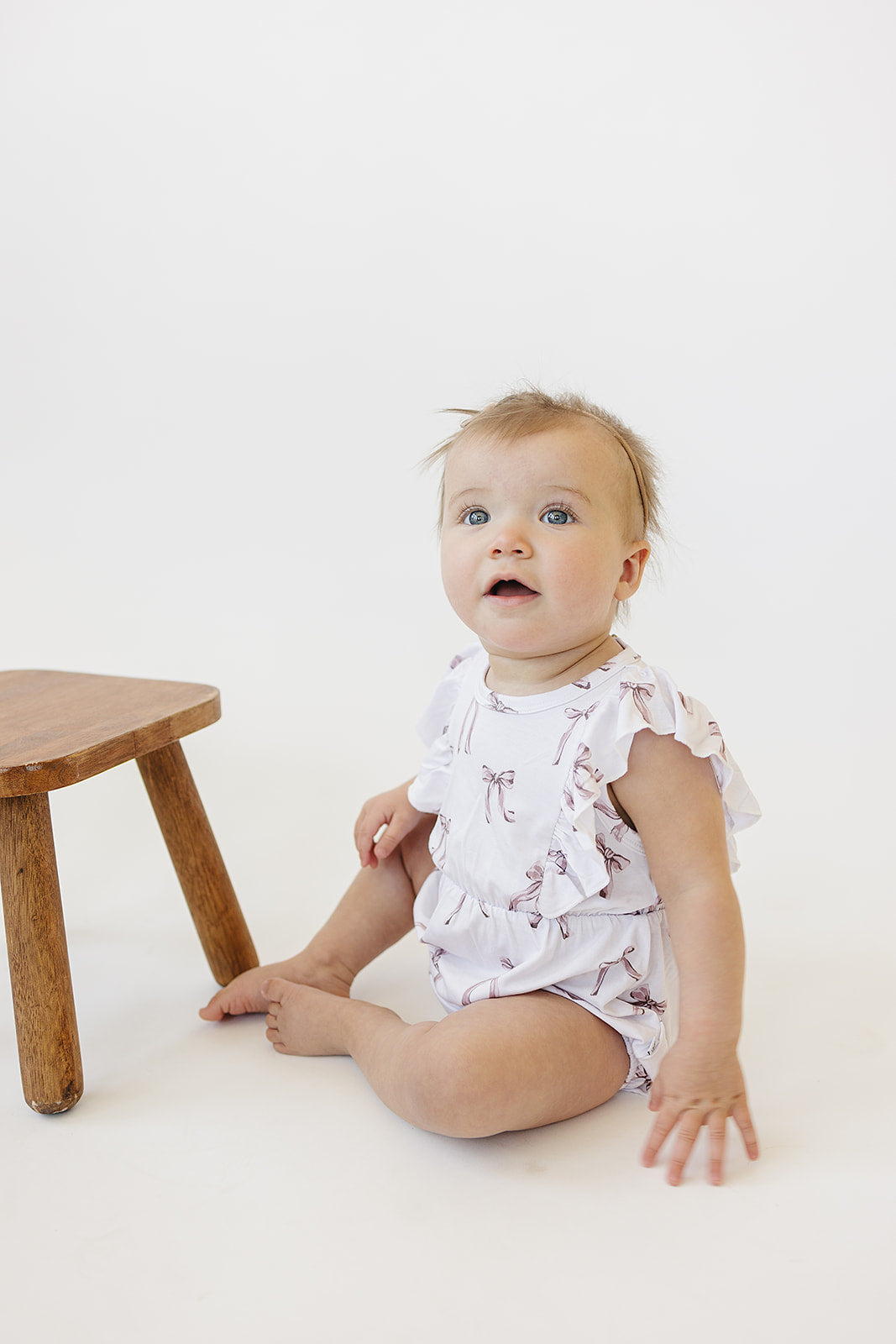 Bow | Bamboo Ruffled Bubble Romper