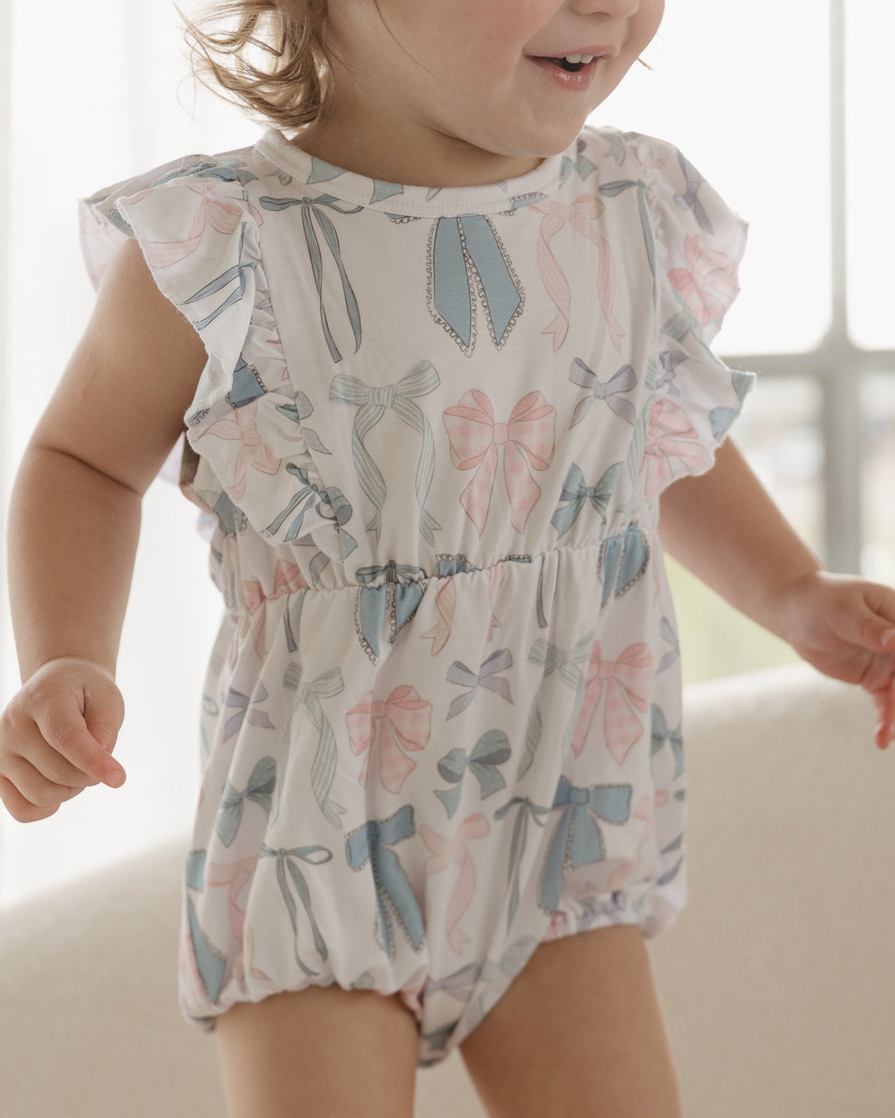 Cotton Candy Bows | Ruffle Bubble Romper