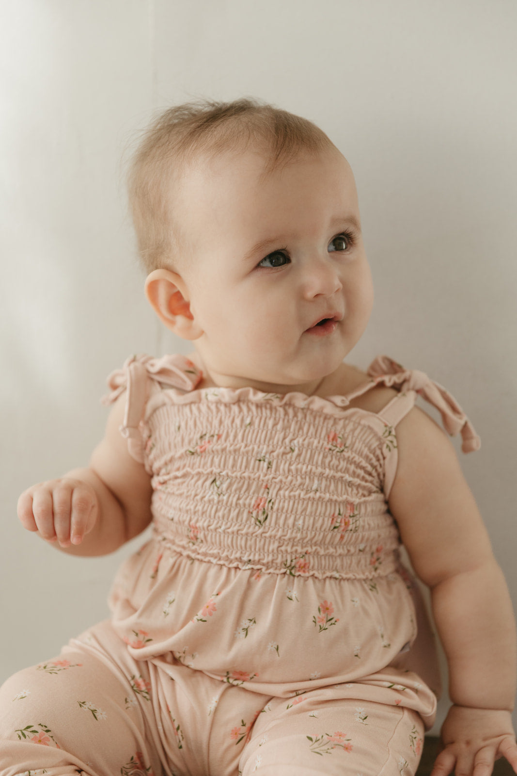 Clara Floral | Bamboo Smocked Jumpsuit