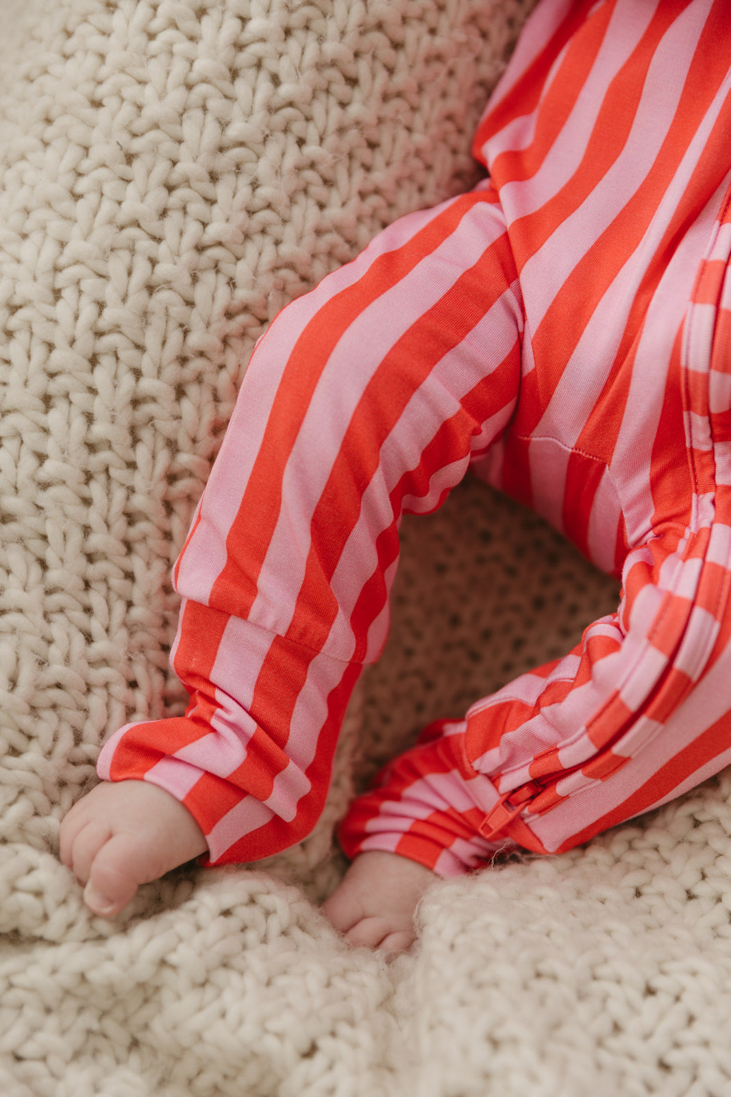 Pink Stripes | Bamboo Zipper Pajamas