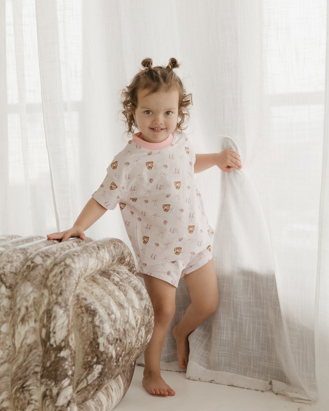 Pink Baseball | Terry Short Set