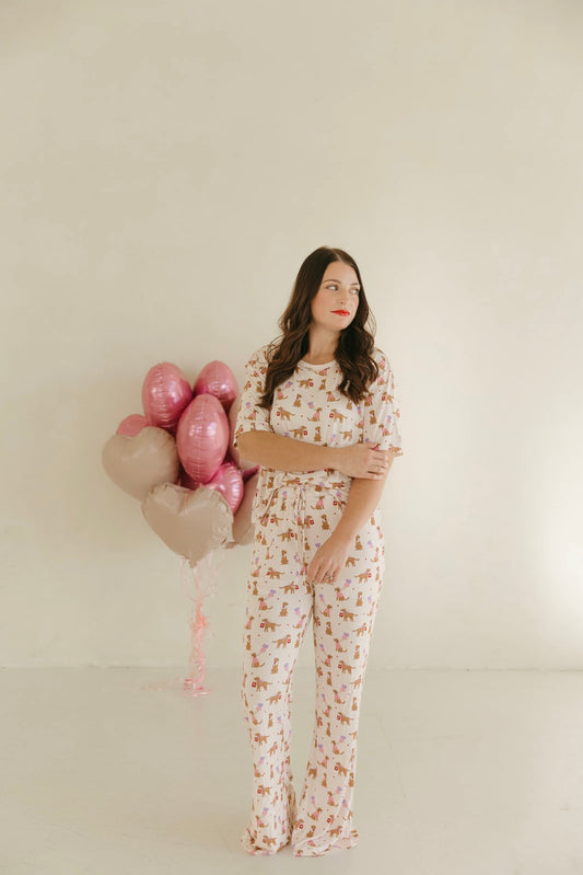 Puppy Love Letters | Bamboo Women's Pajama Set