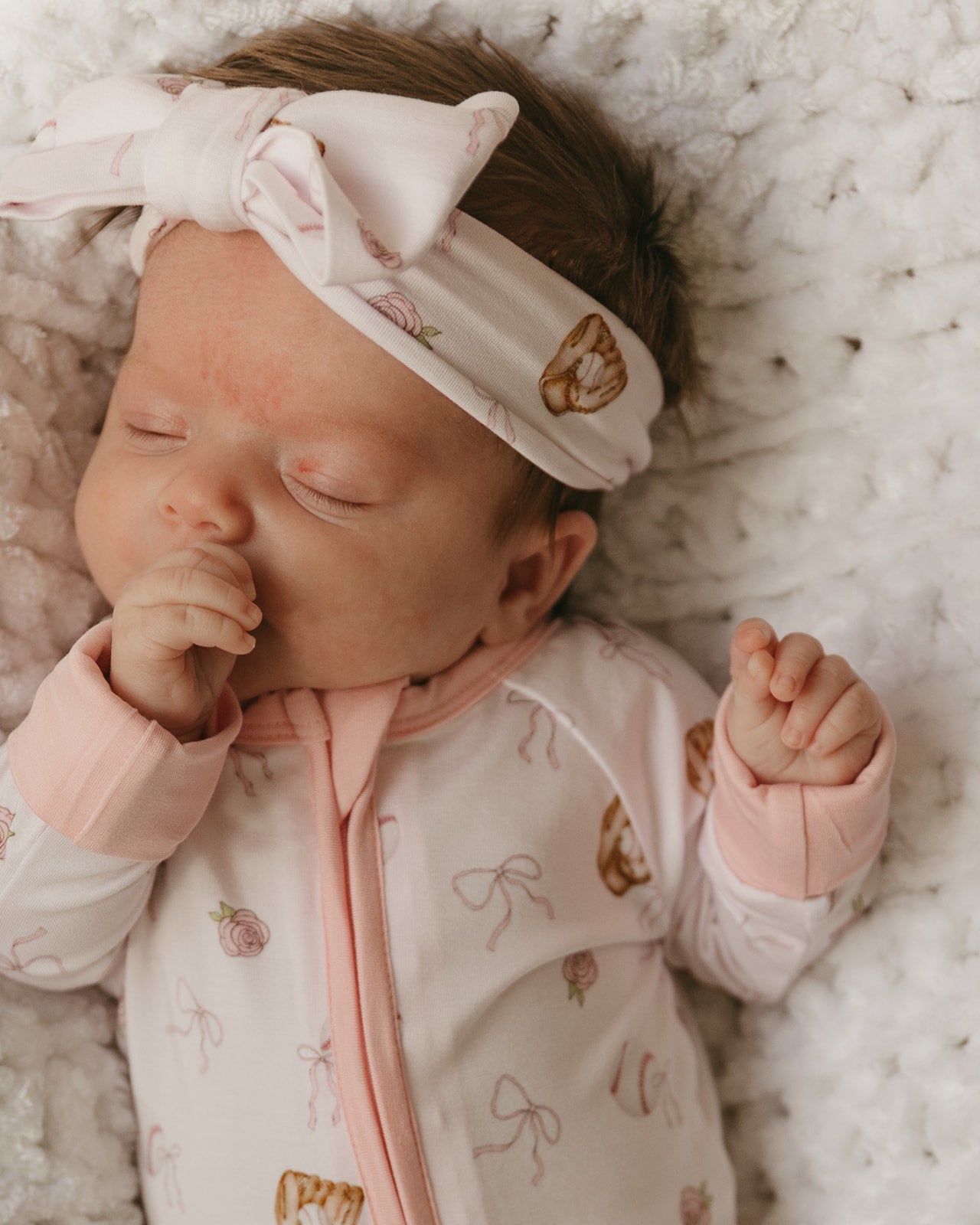 Pink Baseball | Bamboo Zipper Pajamas