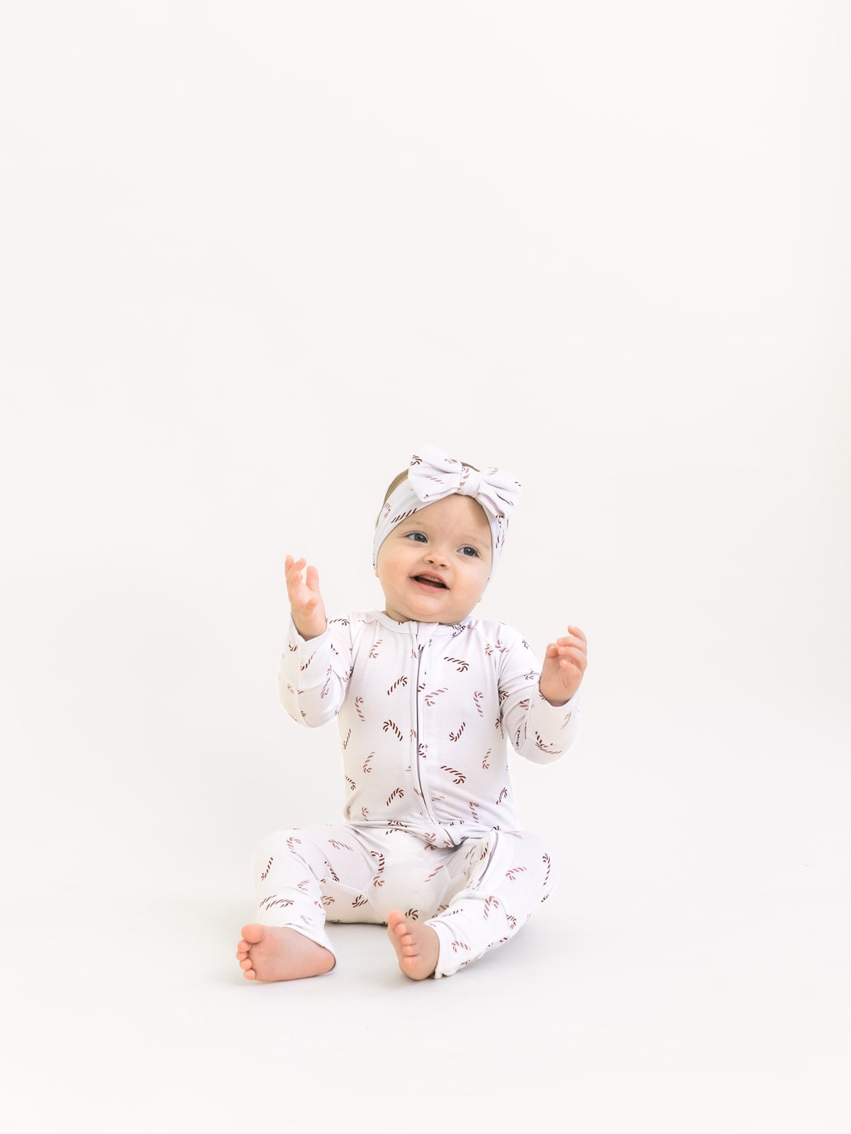 Candy Cane | Bamboo Zip Romper