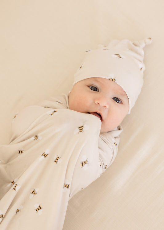 Bumblebee | Bamboo Swaddle + Beanie Set