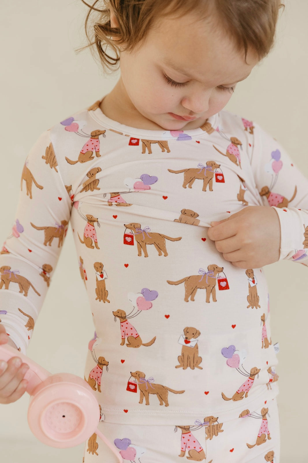 Puppy Love Letters | Bamboo Two Piece Pajamas