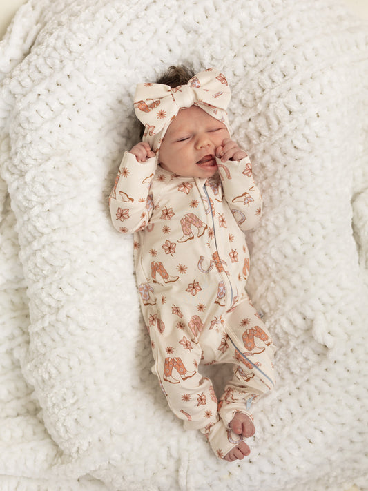 Cowgirl | Bamboo Zipper Pajamas