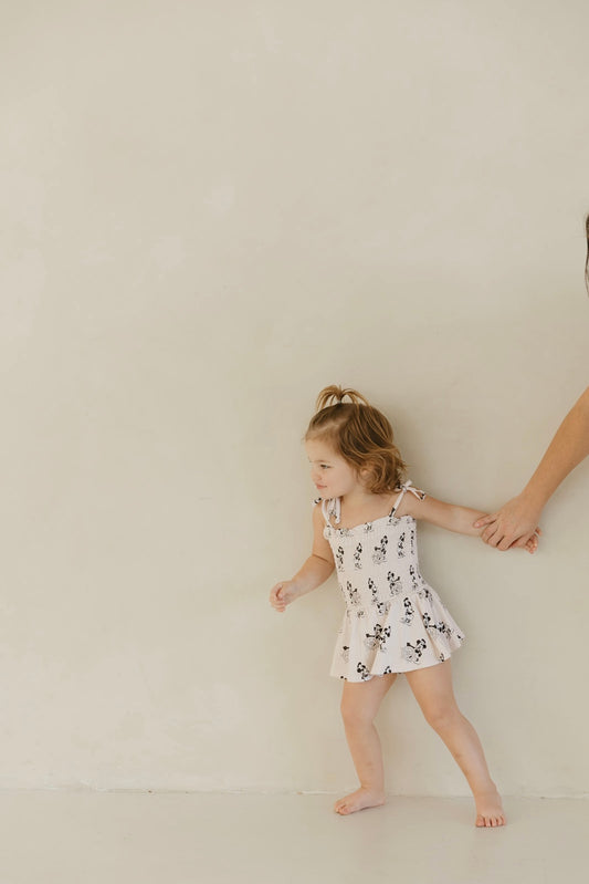 Steamboat Willie | Smocked Bodysuit Dress