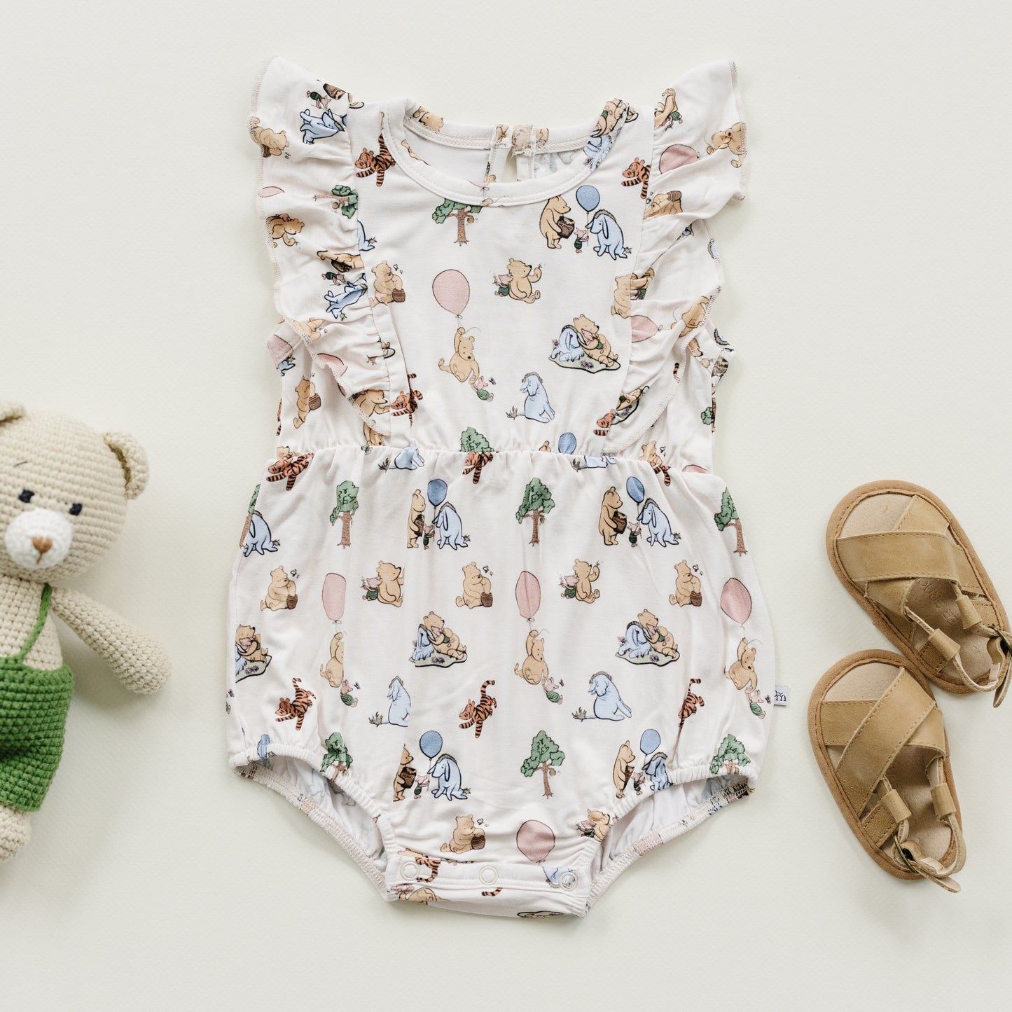 Pooh | Bamboo Ruffled Bubble Romper