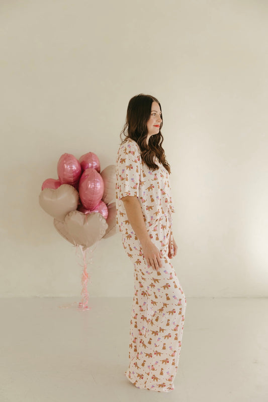 Puppy Love Letters | Bamboo Women's Pajama Set