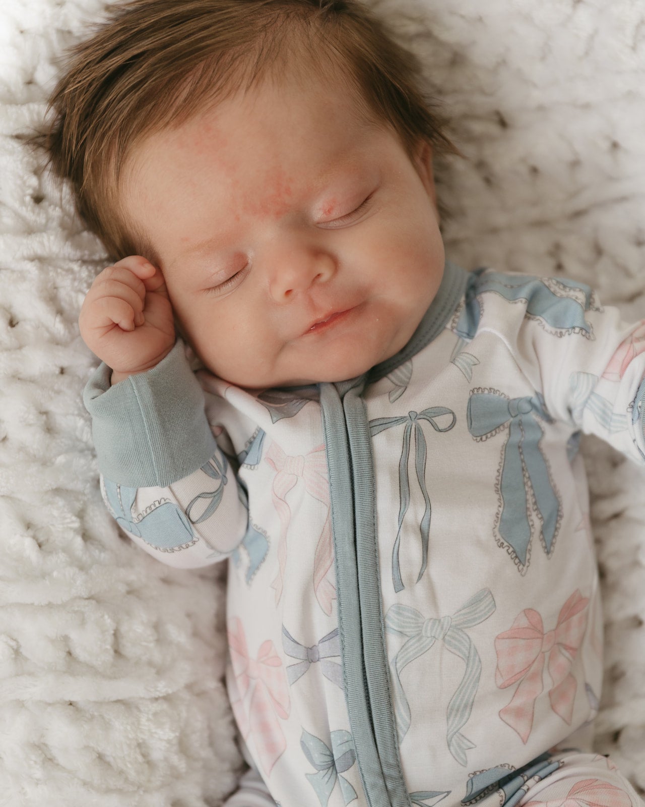 Cotton Candy Bows | Bamboo Zipper Pajamas