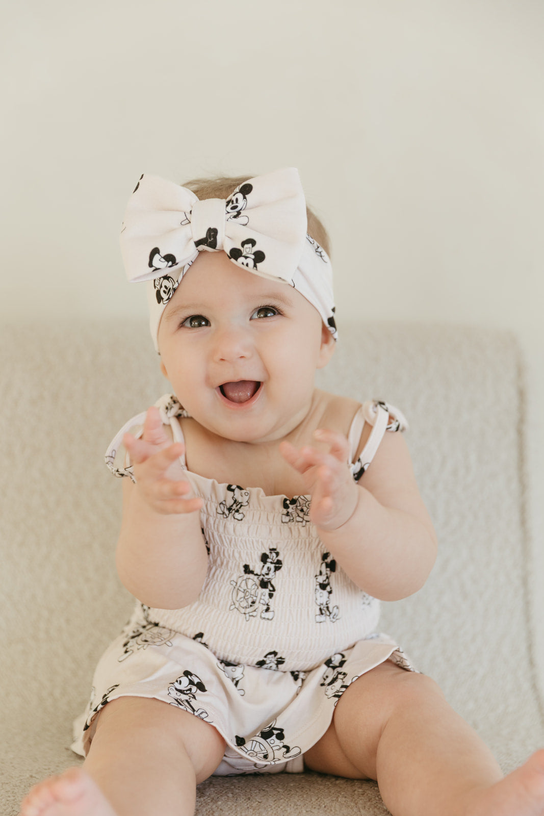 Steamboat Willie | Smocked Bodysuit Dress