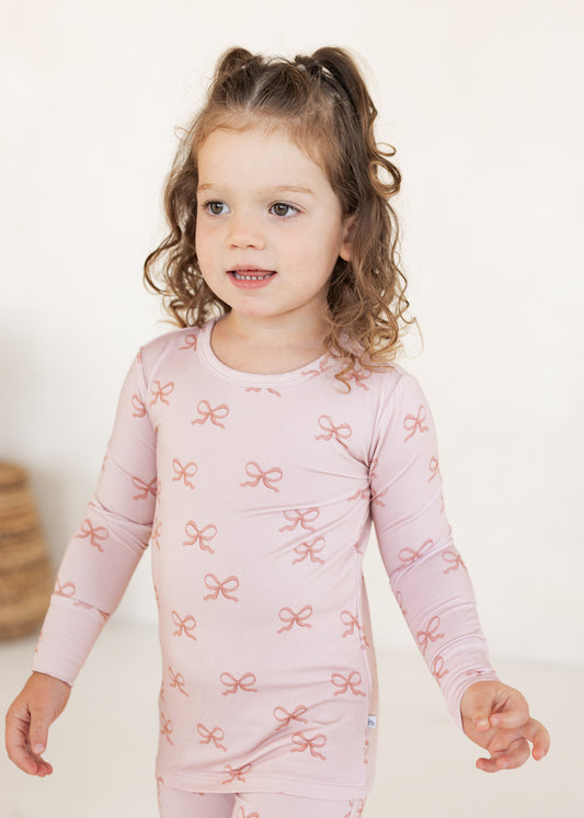 Bow | Bamboo Two Piece Pajamas