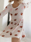Footballs & Bows | Long Sleeve Twirl Dress