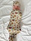 Alyson Floral (Ribbed) | Bamboo Swaddle + Beanie Set