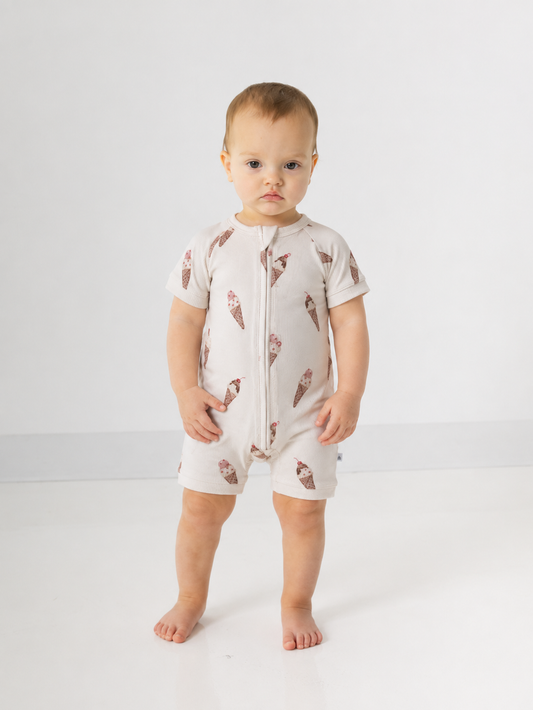 Ice Cream Dreams (Ribbed)| Summer Romper