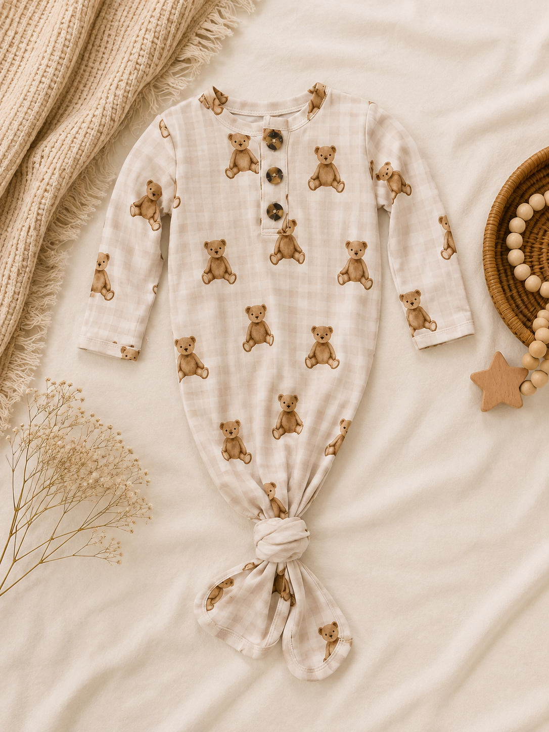 Heirloom Teddy | Bamboo Knotted Gown