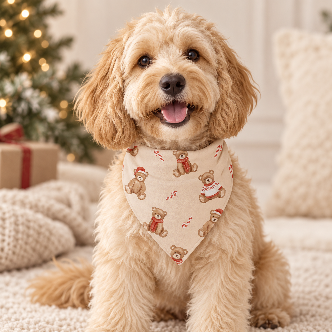 Beary Merry | Bamboo Pet Bandana