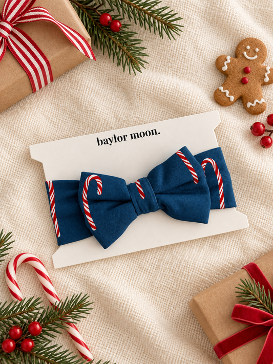 Candy Cane Lane | Bamboo Head Wrap Bow