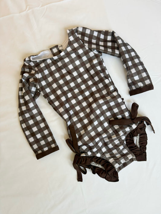 Gingham | Girls Ruffle Swimsuit