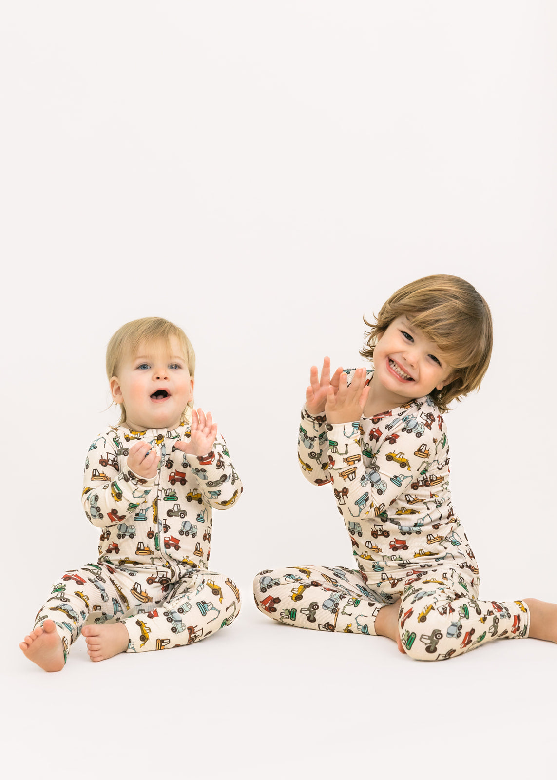 Tractors | Ribbed Bamboo Zip Romper